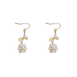 Pearl Flower Ball Earrings