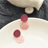 Sweet Matte Round Earrings