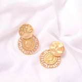 Vintage Queen Head Coin Earrings