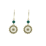 Vintage Flower Disc Earrings