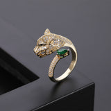 Leopard Head Open Ring