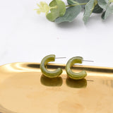 C-Shaped Acrylic Earrings