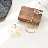 Vintage Gold Foil Transparent Acrylic Earrings