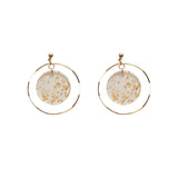 Vintage Gold Foil Transparent Acrylic Earrings