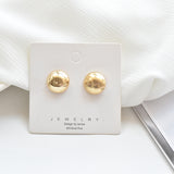 Classic Golden Half Ball Earrings