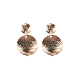 Retro Irregular Round Metal Earrings