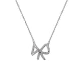 Bow Zircon Necklace