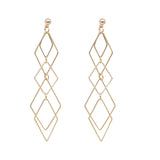 Geometric Kite-Shape Long Earrings