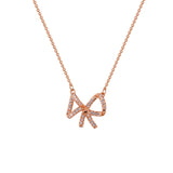 Bow Zircon Necklace