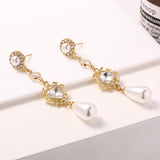 Baroque Heart Pearl Long Earrings