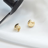 Classic Golden Half Ball Earrings