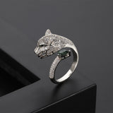 Leopard Head Open Ring