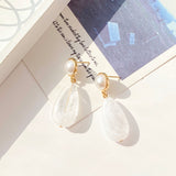 Pearl Drop Long Earrings