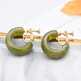 C-Shaped Acrylic Earrings