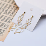 Geometric Kite-Shape Long Earrings