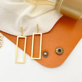 Geometric Long Rectangular Earrings