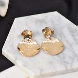 Retro Irregular Round Metal Earrings