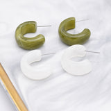 C-Shaped Acrylic Earrings