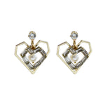 Double Heart Pearl Earrings