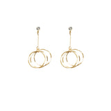 Metal Hoop Long Earrings