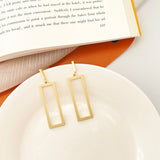 Geometric Long Rectangular Earrings