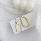 Vintage Asymmetric Matte Earrings