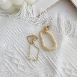 Vintage Asymmetric Matte Earrings